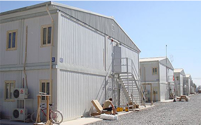 Large camp container building
